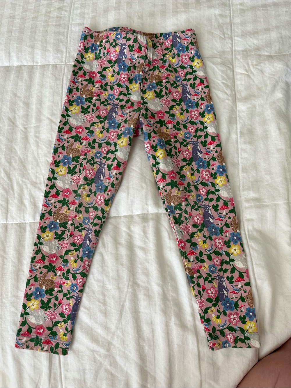 Mini Boden Pink Floral & Animal Print Leggings